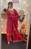 New Designer Party Wear Look Heavy Faux Georgette Top Bottom & Dupatta Set