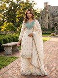 New Designer Chinon Silk Sharara Suit & Dupatta Set