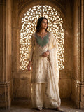 New Designer Chinon Silk Sharara Suit & Dupatta Set