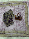 Beautiful Soft Rangoli Silk Sequence Embroidery Work Sare