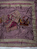 Beautiful Soft Rangoli Silk Sequence Embroidery Work Sare