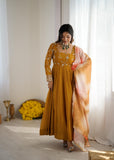 Latest Designer Suit With Heavy Crunchy Silk With Embroidery And Sequence Work