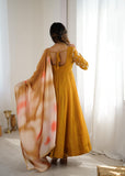 Latest Designer Suit With Heavy Crunchy Silk With Embroidery And Sequence Work