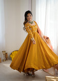 Latest Designer Suit With Heavy Crunchy Silk With Embroidery And Sequence Work