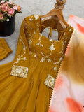 Latest Designer Suit With Heavy Crunchy Silk With Embroidery And Sequence Work