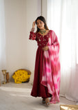 Latest Designer Suit With Heavy Crunchy Silk With Embroidery And Sequence Work