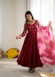 Latest Designer Suit With Heavy Crunchy Silk With Embroidery And Sequence Work