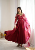 Latest Designer Suit With Heavy Crunchy Silk With Embroidery And Sequence Work