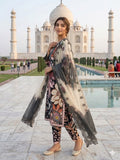 BEAUTIFUL PRINTED MUSLIN SILK COLOUR FULL WITH EMBROIDERED CUTWORKED TOP, PANT WITH DUPATTA