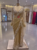 Bollywood BlockBuster Butterfly Net Saree With Embroidery And Thread Work