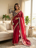 New Launching Designer Soft Fandy Satin Silk Saree