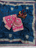 New Launching Designer Soft Fandy Satin Silk Saree