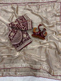 New Launching Designer Soft Fandy Satin Silk Saree