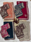 New Launching Designer Soft Fandy Satin Silk Saree