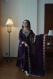 FOX GEORGETTE WITH SEQUENCE EMBROIDERY WORK SALWAR KAMEEZ