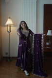 LATEST DESIGNER FOX GEORGETTE SEQUENCE AND EMBROIDERY WORK DRESS