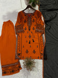 Latest Designer Rayon Salwar Kameez With Embrodery Work