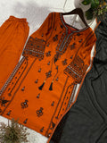 Latest Designer Rayon Salwar Kameez With Embrodery Work