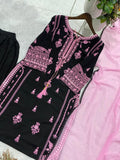 Latest Designer Rayon Salwar Kameez With Embrodery Work