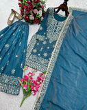 New Design Trending Nc Gmy Silk Top & Sarara & Dupatta Set