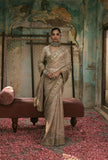 Premium Gold Crush Saree Embellished With Beautiful Sequins Work And Coding Work