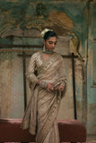 Premium Gold Crush Saree Embellished With Beautiful Sequins Work And Coding Work