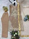 New Designer Jimmy Choo Silk Top-Pent And Dupatta Set Fully Stitched Ready To Wear