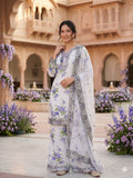 NEW LAUNCHING 3 PIECES KURTI, PLAZZO & DUPATTA WITH EMBROIDERY AND FANCY LACE WORK