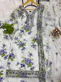 NEW LAUNCHING 3 PIECES KURTI, PLAZZO & DUPATTA WITH EMBROIDERY AND FANCY LACE WORK