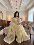 Designer Georgette Saree  With Beautiful Heavy Lucknowi Thread Work