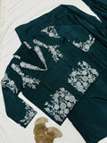 Exclusive Designer Chinnon Silk Drape Saree With Stunning Jacket Blouse