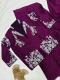 Exclusive Designer Chinnon Silk Drape Saree With Stunning Jacket Blouse