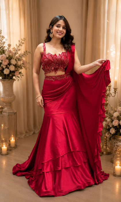 Party Wear Trending Designer Lehenga Saree