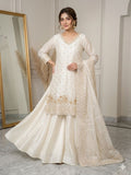 LATEST DESIGNER PLAZZO SUIT WITH SEQUENCE EMBROIDERY & CUT WORK