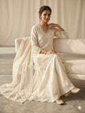 LATEST DESIGNER PLAZZO SUIT WITH SEQUENCE EMBROIDERY & CUT WORK