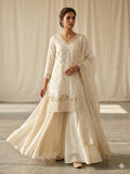 LATEST DESIGNER PLAZZO SUIT WITH SEQUENCE EMBROIDERY & CUT WORK