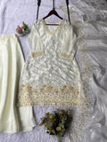 FENDY WITH BEADS WITH SEQUENCE EMBROIDERY & CUT WORK SALWAR KAMEEZ