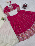 Faux Georgette with Intricate Thread & Sequence Embroidery Lehenga Choli