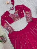 Faux Georgette with Intricate Thread & Sequence Embroidery Lehenga Choli