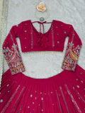 Faux Georgette with Intricate Thread & Sequence Embroidery Lehenga Choli