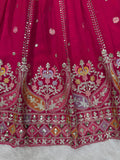 Faux Georgette with Intricate Thread & Sequence Embroidery Lehenga Choli