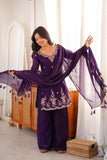 Fendi Silk with Heavy Embroidery Beads Sequence & Thread Work With Latkan Salwar Kameez
