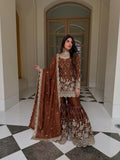 Pure Heavy Gmy Silk With Heavy Embroidery Sequence Work with Real Mirror Hand Work Top-Bottom And Dupatta Set