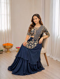 Latest Designer  Doubel layer Style Lehenga Choli Set With Embroidery Work