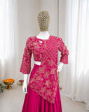 Latest Designer  Doubel layer Style Lehenga Choli Set With Embroidery Work
