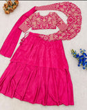 Latest Designer  Doubel layer Style Lehenga Choli Set With Embroidery Work