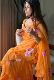 Stylish Ruffle Drape Lehenga Saree - Modern Look With Traditional Touch