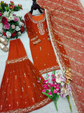Latest Designer Trending Top Sarara And Dupatta Set