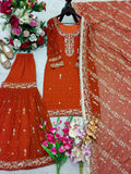 Latest Designer Trending Top Sarara And Dupatta Set