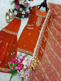 Latest Designer Trending Top Sarara And Dupatta Set